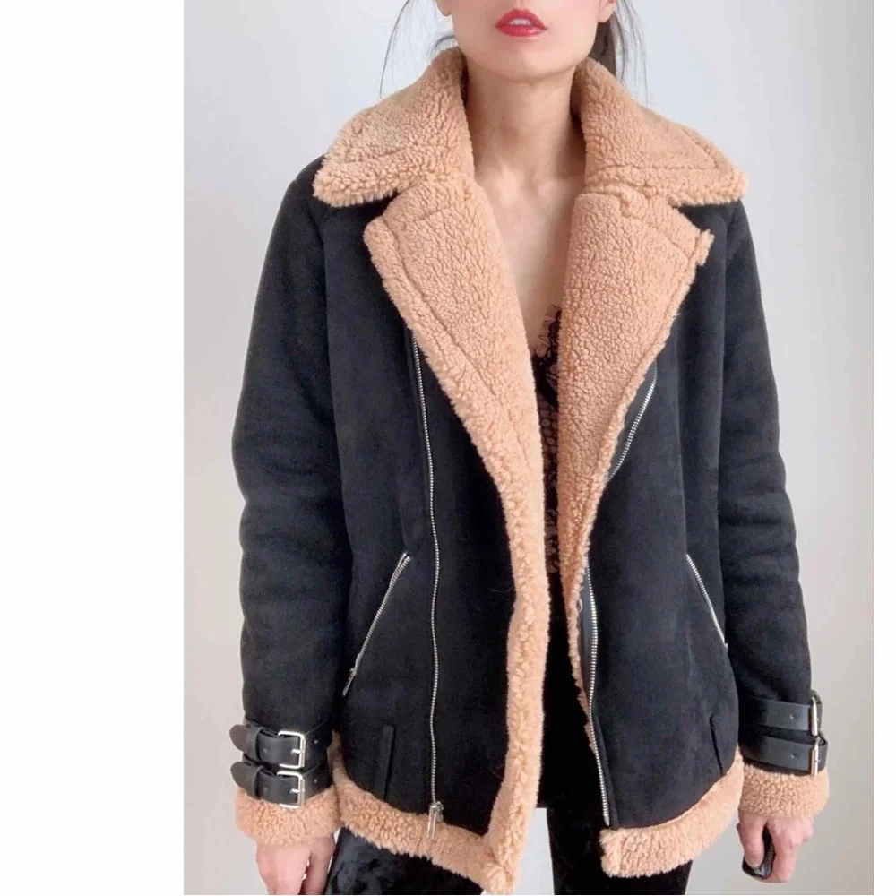 FAUX FUR MOTO JACKET - Picture 8 of 11